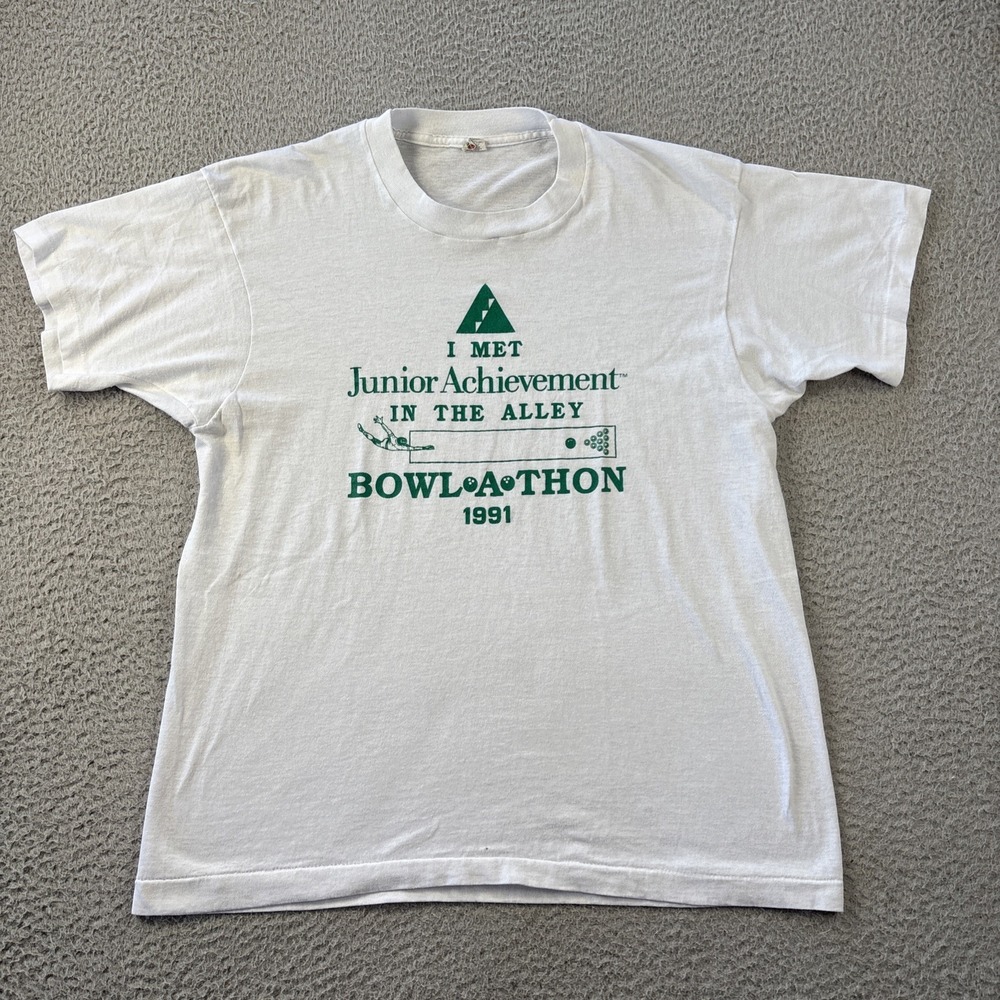 Vintage Screen Stars Bowlathon 1991 T-Shirt Mens Large Bowling Single Stitch USA